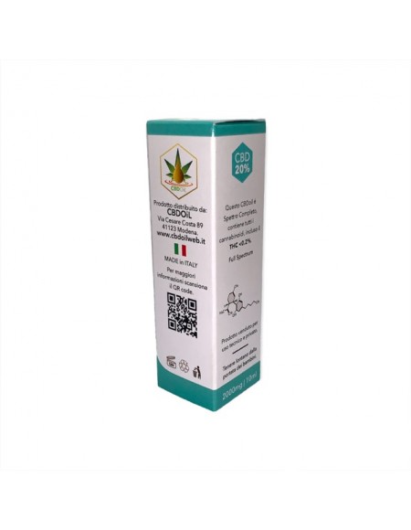 CBDOiL - MCT Full Spectrum - 20% CBD - 10ml - Olio ad Alto Contenuto di CBD,  Spettro Completo