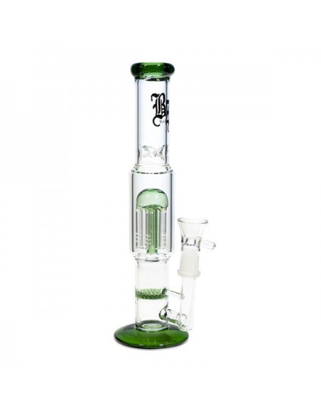 Pipa / Bong in vetro con ghiaccio Black Leaf Breitseite - 55cm (18,8mm)