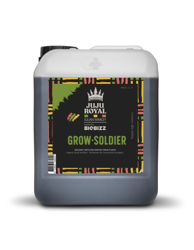 Fertilizzante biologico Grow Soldier per la crescita della canapa, da piantina a fioritura finale, nutrimento completo.